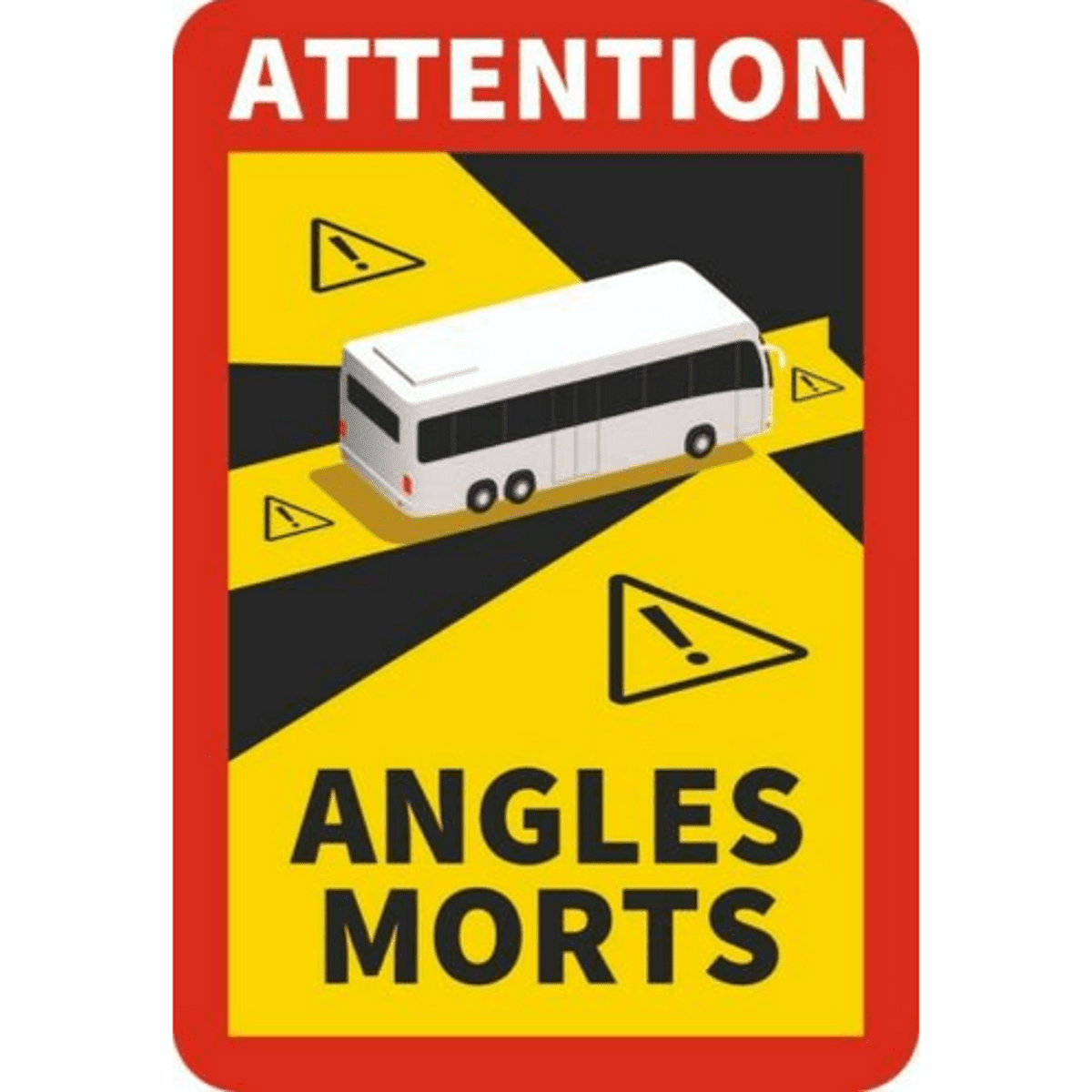 Toter Winkelaufkleber / Hinweisschild für Bus und Caravan R.313-32-1